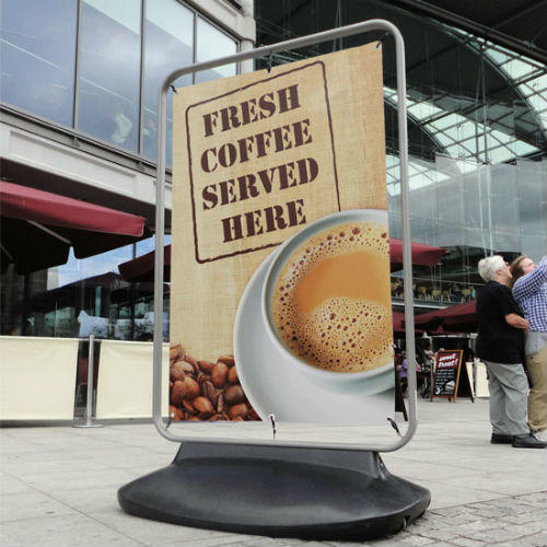 Sentinel Banner market leading forecourt sign with banner printed display