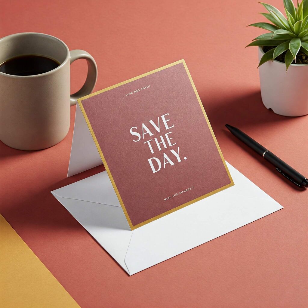 Silk square greeting card