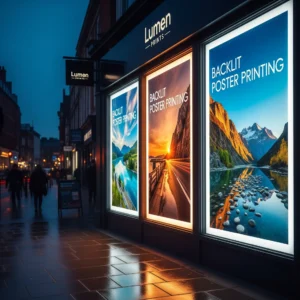 Backlit poster-printing