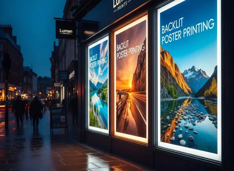 Backlit poster-printing