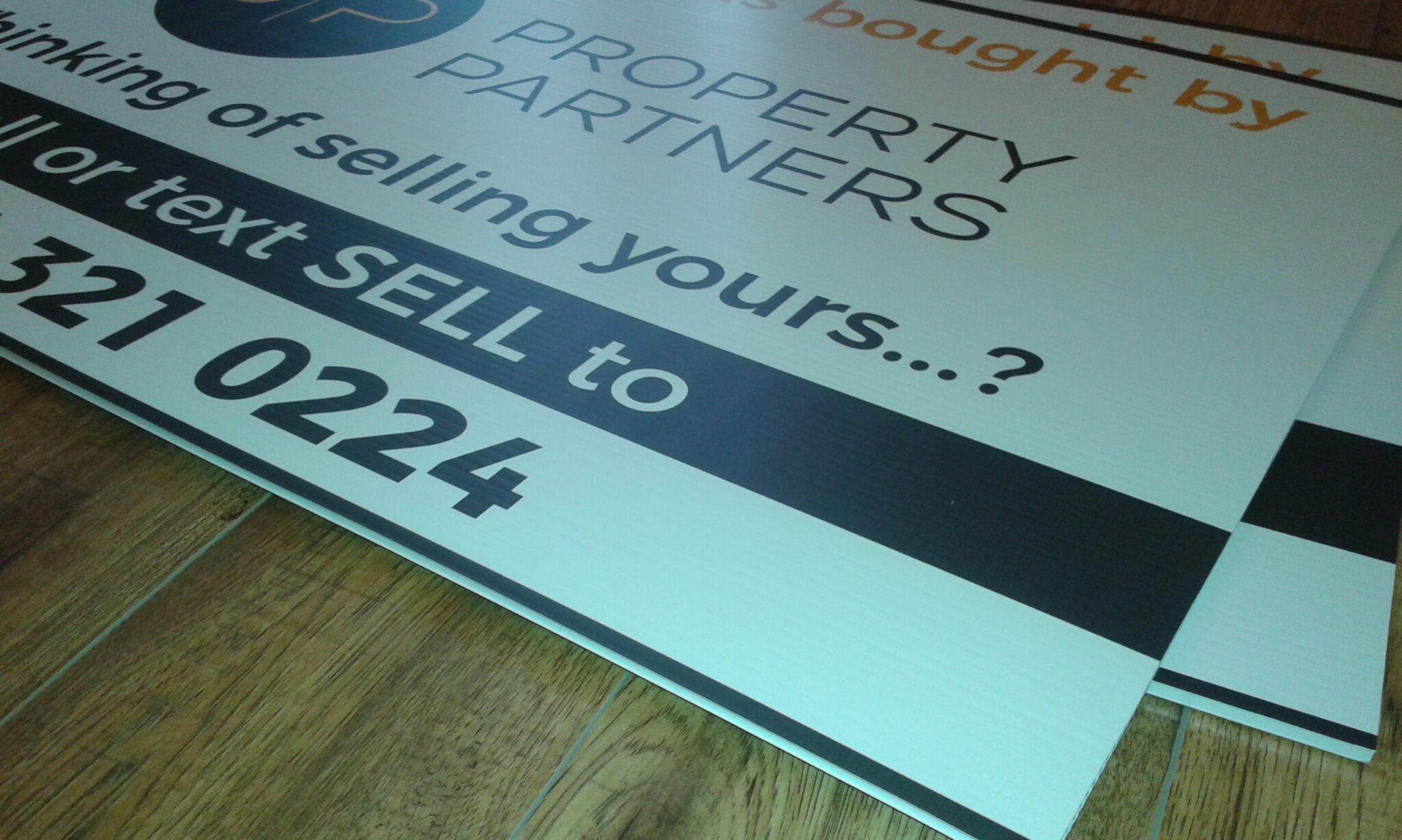 Printed correx signs