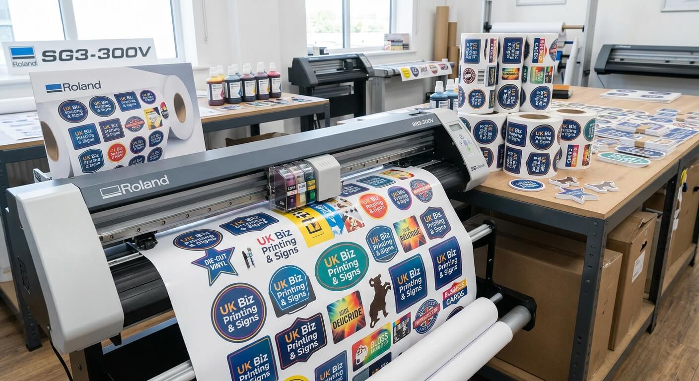 Printed stickers and cut to shape
